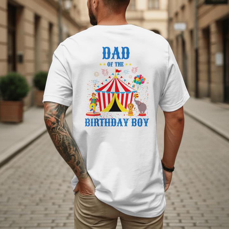 Dad Of The Birthday Boy Circus Ringmaster Party Birthday Men's Back Print T-Shirt