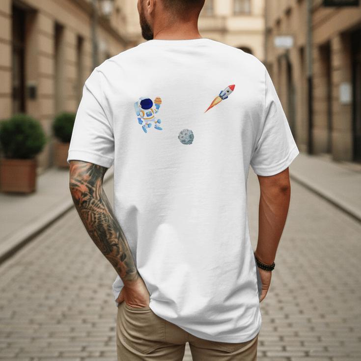 Dad Of The Birthday Boy Space Astronaut Birthday Family Men's Back Print T-Shirt Dad Of The Birthday Boy Space Astronaut Birthday Family Men's Back Print T-Shirt