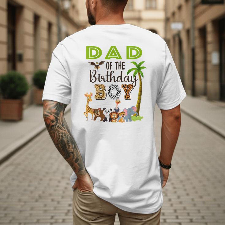 Dad Of The Birthday Boy Wild Zoo Theme Safari Party Men's Back Print T-Shirt
