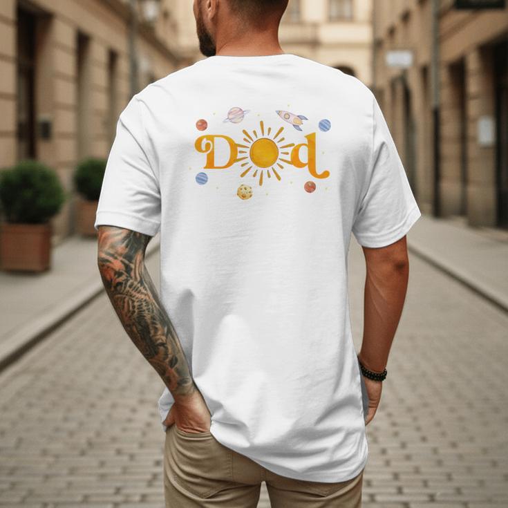 Dad Of The Birthday First Trip Around The Sun Bday Boy Men's Back Print T-Shirt