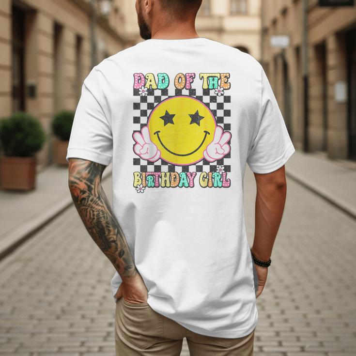 Dad Of The Birthday Girl Retro Family Matching Party Bday Men's Back Print T-Shirt