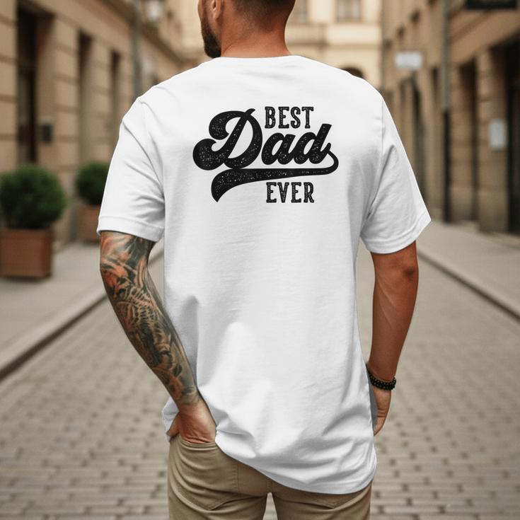 Dad From Kids Best Dad Ever Father's Day Men's Back Print T-Shirt