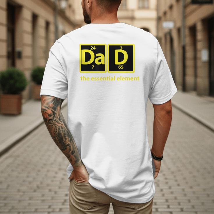 Dad Periodic Table Of Elements Men's Back Print T-Shirt Dad Periodic Table Of Elements Men's Back Print T-Shirt
