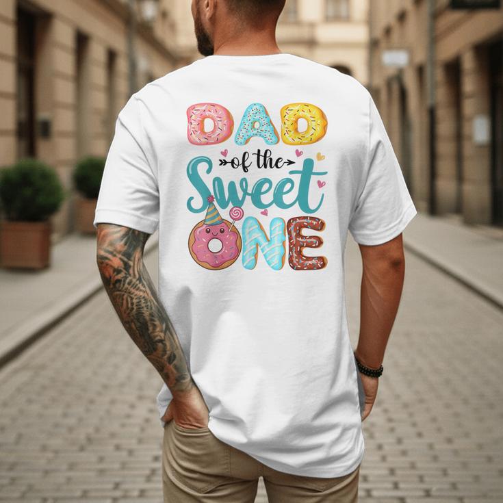 Dad Of The Sweet One 1st Birthday Girl Donut Party Men's Back Print T-Shirt