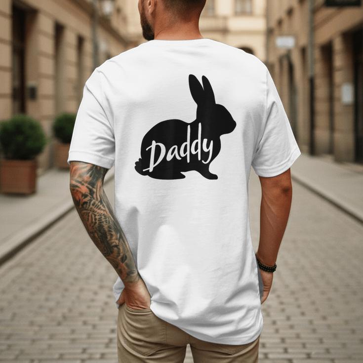 Daddy Bunny Rabbit Father Dad Easter Men's Back Print T-Shirt