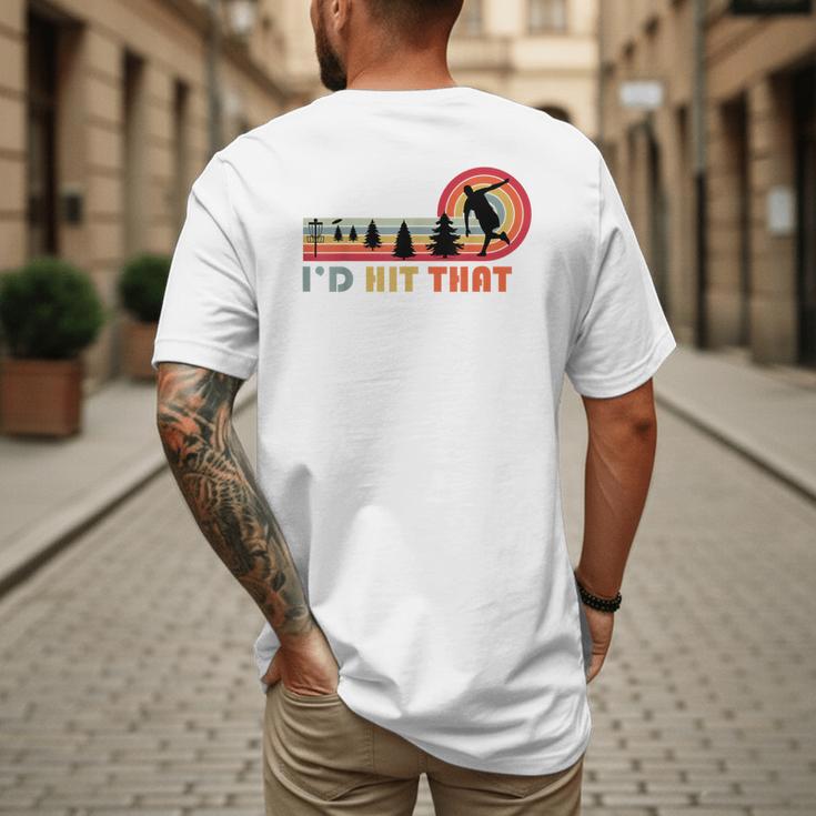 Disc Golf I'd Hit That Frisbee Golfer Retro Men Dad Men's Back Print T-Shirt