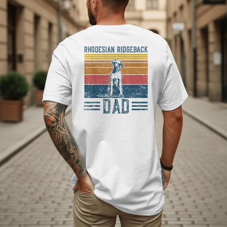Dog Ridgeback Dad Vintage Rhodesian Ridgeback Dad Men's Back Print T-Shirt