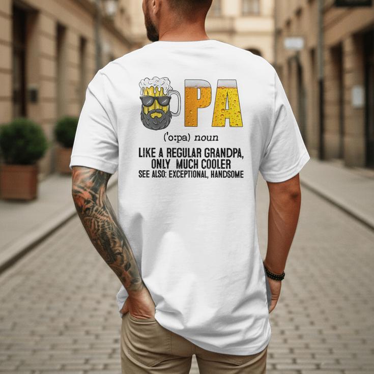 Drinking Opa Like A Regular Grandpa Much Cooler Beer Dad Men's Back Print T-Shirt