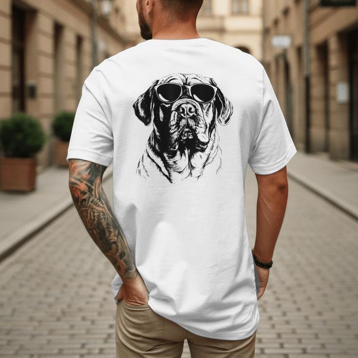 English Mastiff Sketch Drawing Art Dog Lover Mom Dad Women Men's Back Print T-Shirt