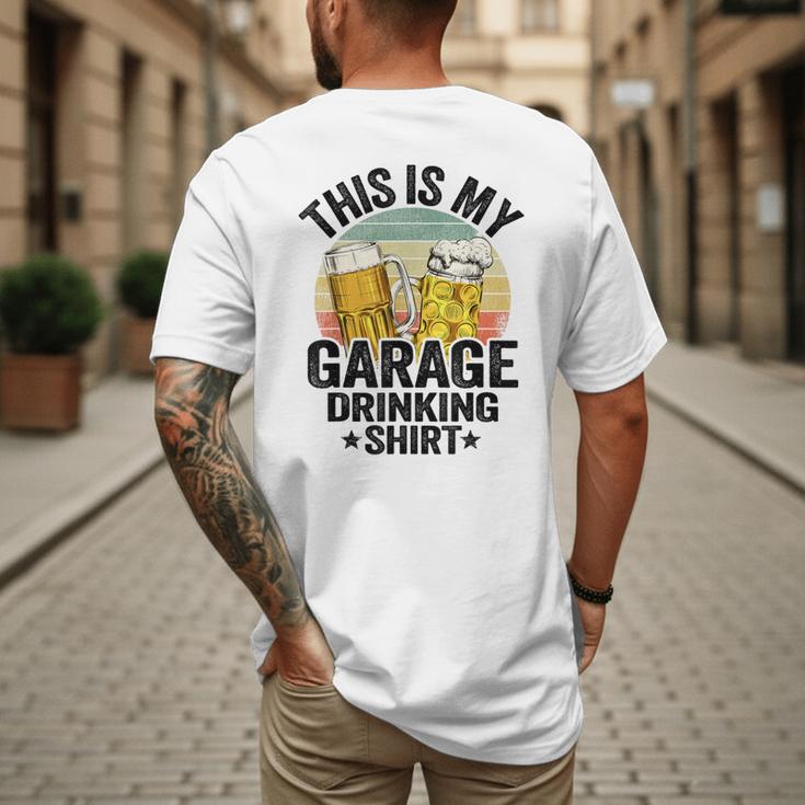 Garage Drinker Dad Vintage Beer This Is My Garage Drinking Men's Back Print T-Shirt