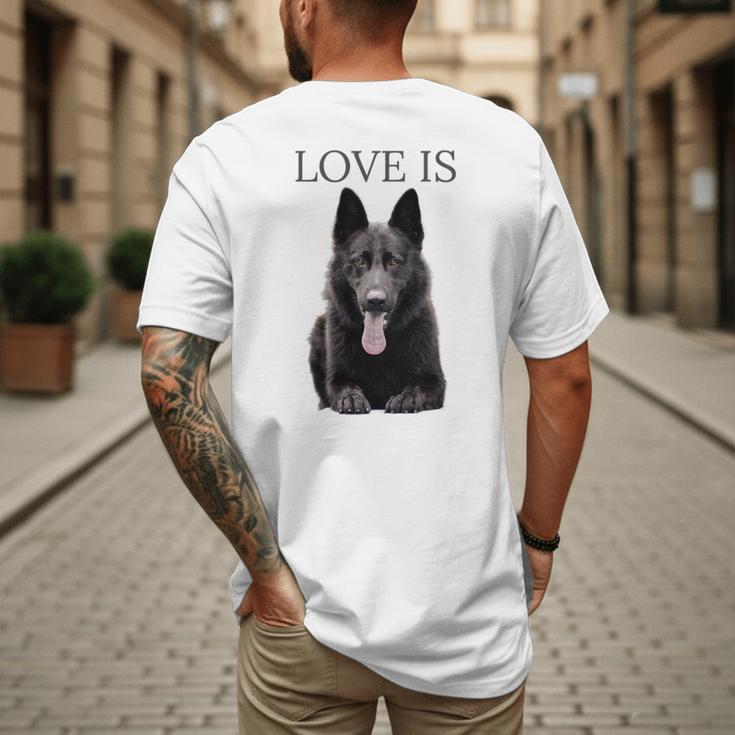 German Shepherd Shirt Shepard TShirt Dog Mom Dad Love Men's Back Print T-Shirt