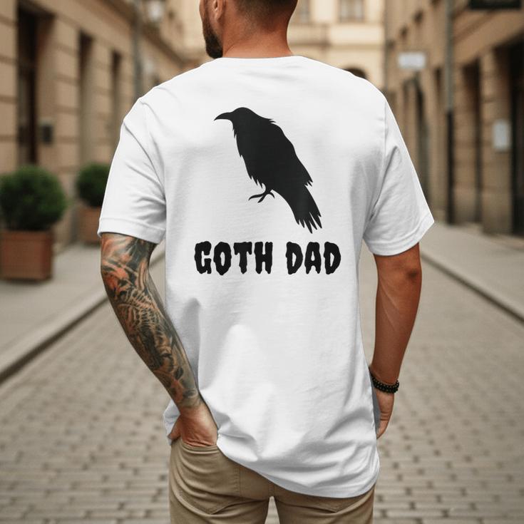 Goth Dad Gothic Bird Crow Emo Father's Day Men's Back Print T-Shirt