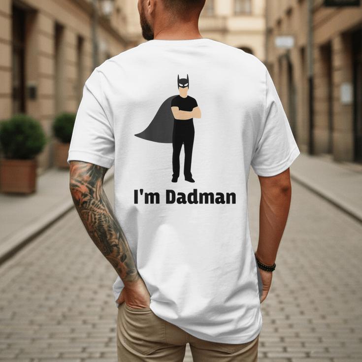 I'm Dadman Superhero Dad Father's Day Men's Back Print T-Shirt I'm Dadman Superhero Dad Father's Day Men's Back Print T-Shirt