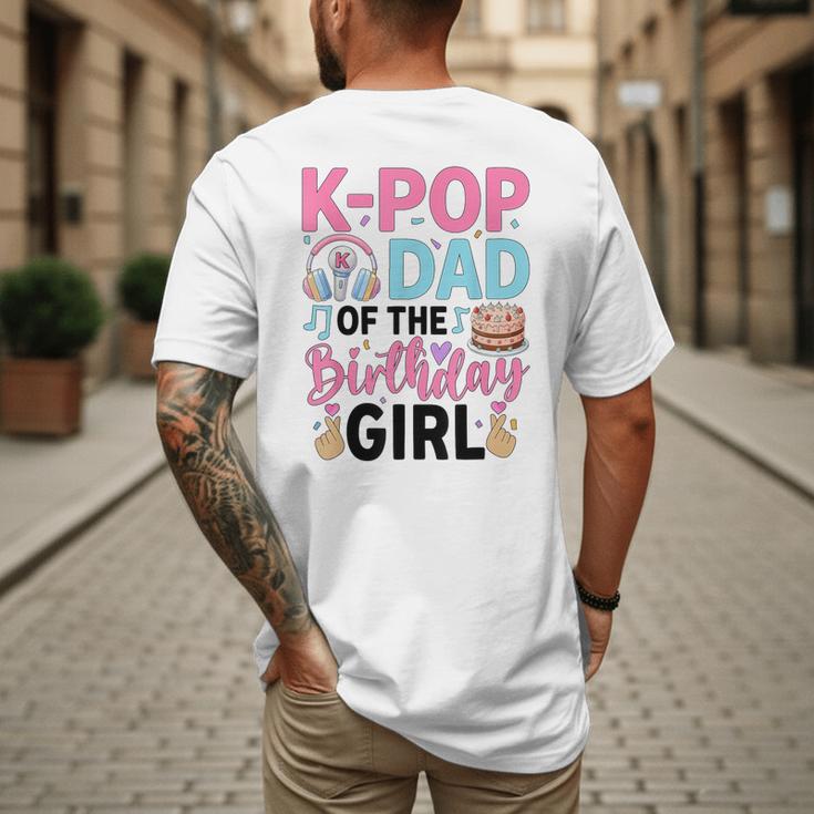 K-Pop Dad Of The Birthday Girl K Pop Birthday Party Men's Back Print T-Shirt
