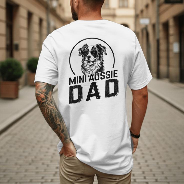Mini Aussie Dad Dog Owner For Men Dad Christmas Men's Back Print T-Shirt