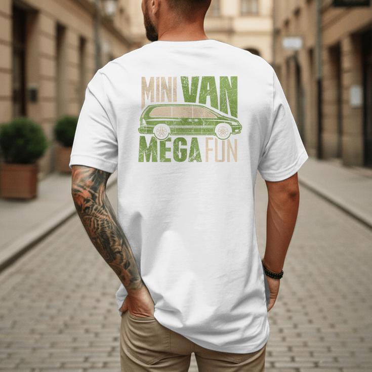Mini Van Mega Fun Mom Dad T-Shirt Men's Back Print T-Shirt