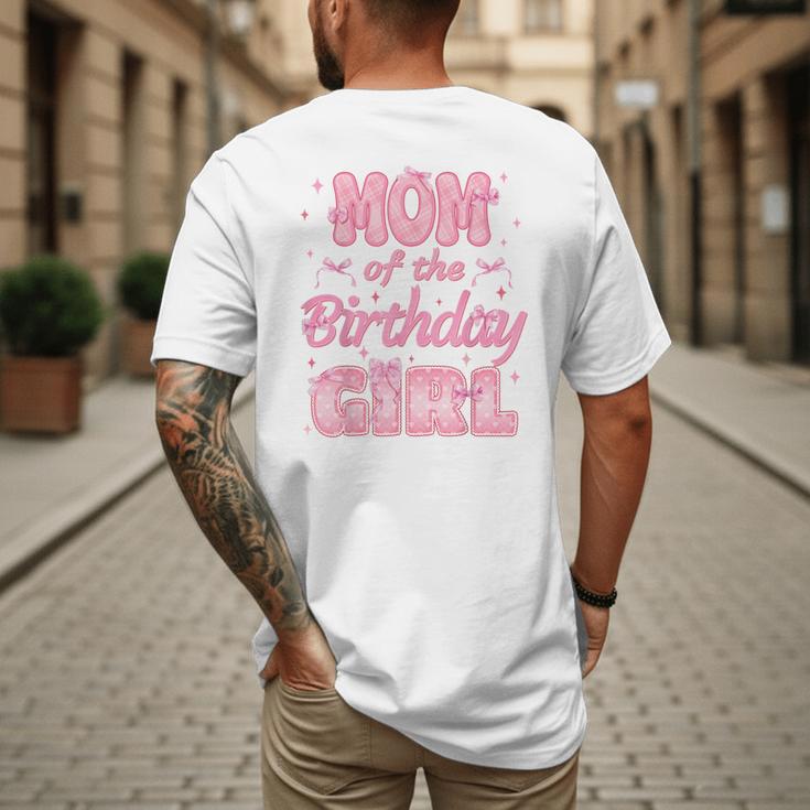 Mom And Dad Of The Birthday Girl Coquette Family Matching Men's Back Print T-Shirt