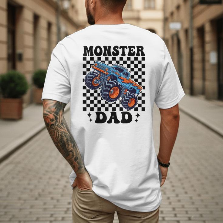 Monster Truck Dad Family Matching Monster Trucks Birthday Men's Back Print T-Shirt