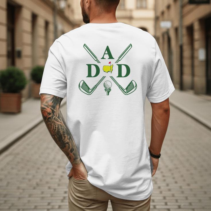 Par Dad Golf Matching Golfing Quote Party Pocket Men's Back Print T-Shirt