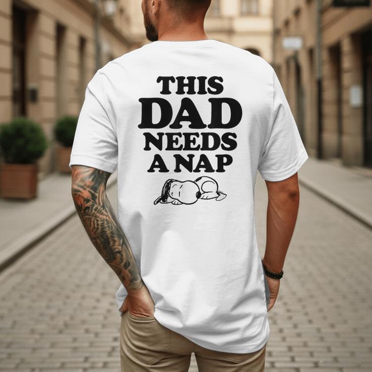 Peanuts This Dad Needs A Nap Men's Back Print T-Shirt