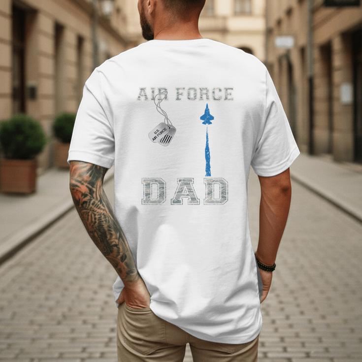 Proud Air Force Dad US Air Force Graduation Dad Men's Back Print T-Shirt