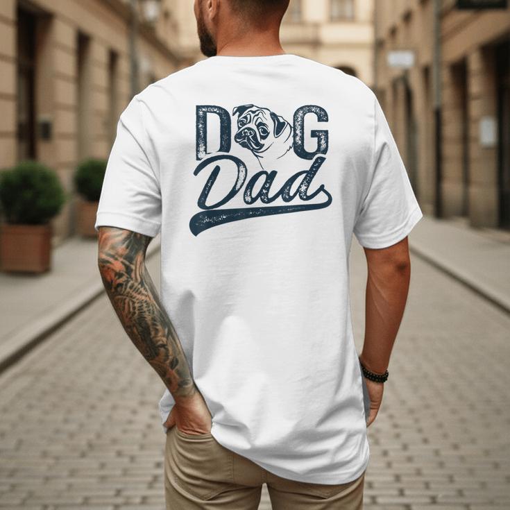 Pug Dog Dad Men Men's Back Print T-Shirt
