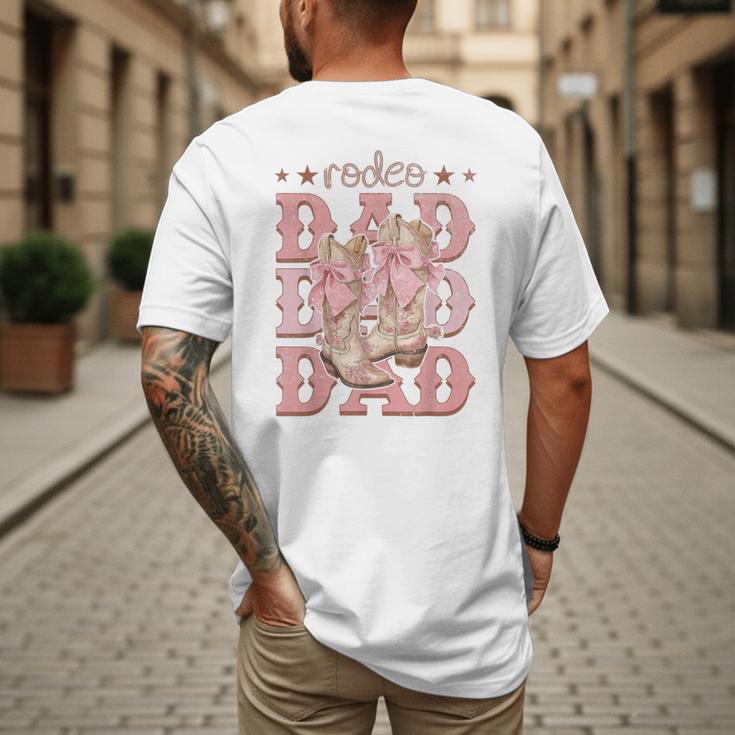 Rodeo Dad Pink Boots Coquette Cow-Girl Birthday Party Men's Back Print T-Shirt