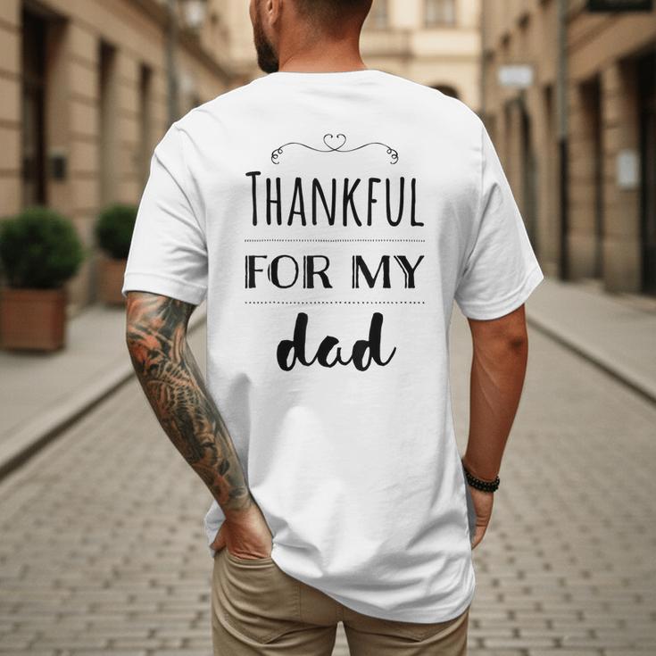 Thankful For My Dad Men's Back Print T-Shirt