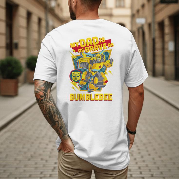 Transformers Father's Day Bumblebee My Dad Is Brave Men's Back Print T-Shirt
