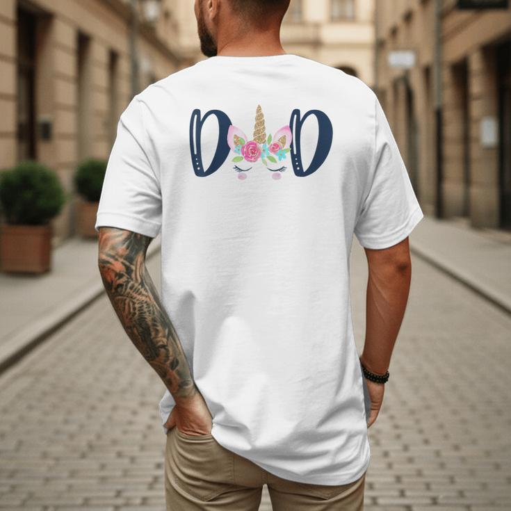 Unicorn Dad Birthday Shirt Matching Family Party Tee T-Shirt Men's Back Print T-Shirt Unicorn Dad Birthday Shirt Matching Family Party Tee T-Shirt Men's Back Print T-Shirt
