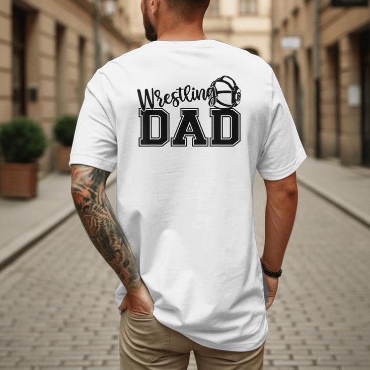 Wrestling Dad Hobby Wrestle Wrestler Martial Arts Father Men's Back Print T-Shirt