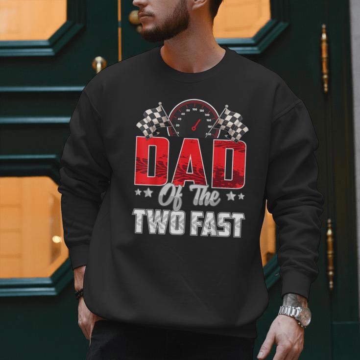 2 Year Old Racing Car Two Fast Birthday 2nd Family Dad Men Sweatshirt