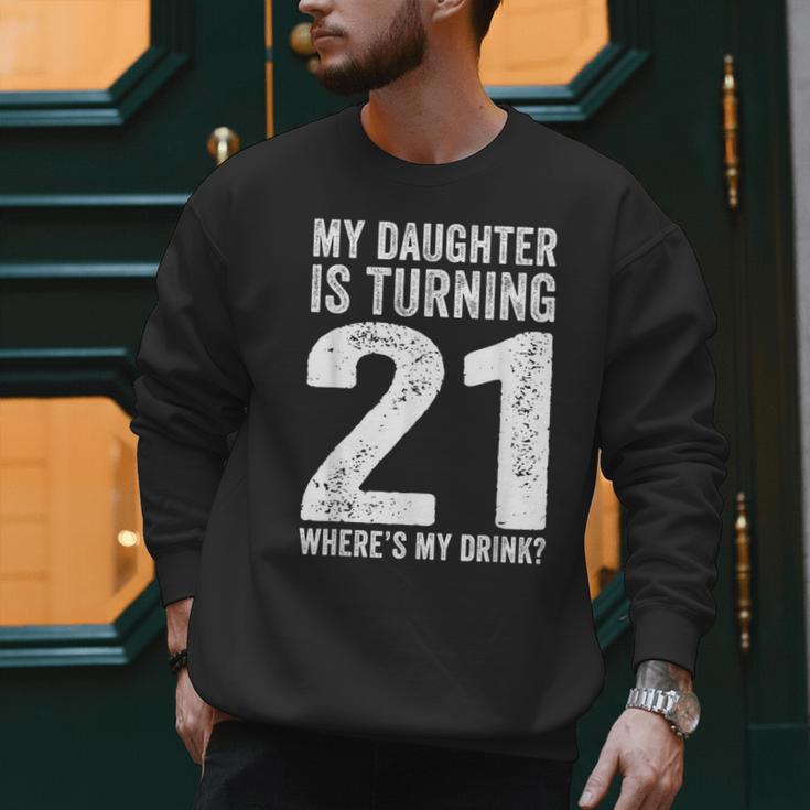 21st Birthday Dad Mom 21 Year Old Daughter Family Squad Men Sweatshirt