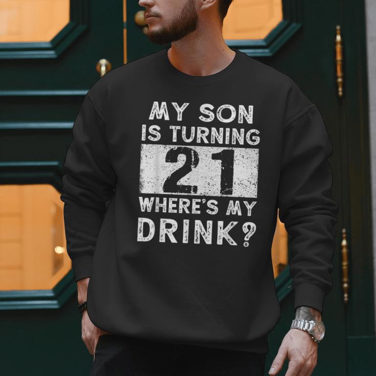 21st Birthday Dad Mom 21 Year Old Son Matching Family Men Sweatshirt