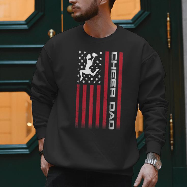 4th Of July US Flag Cheer Dad Shirt For Father's Cheer Men Sweatshirt