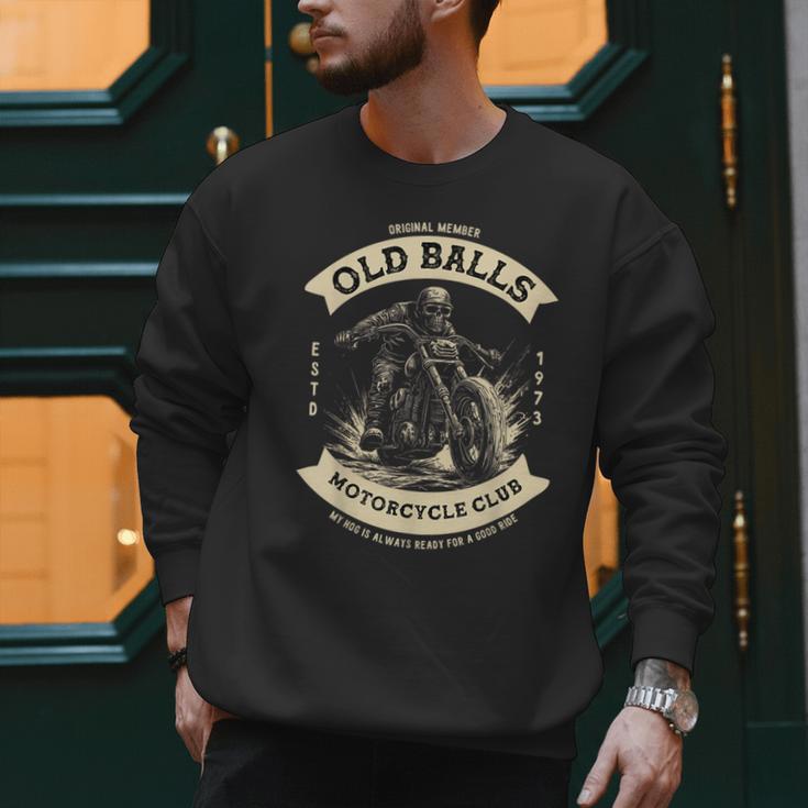 50th Birthday Vintage Motorcycle For Biker Dad Men Sweatshirt