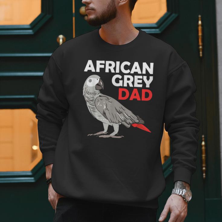 African Grey Parrot Dad Congo Bird Father Men Sweatshirt
