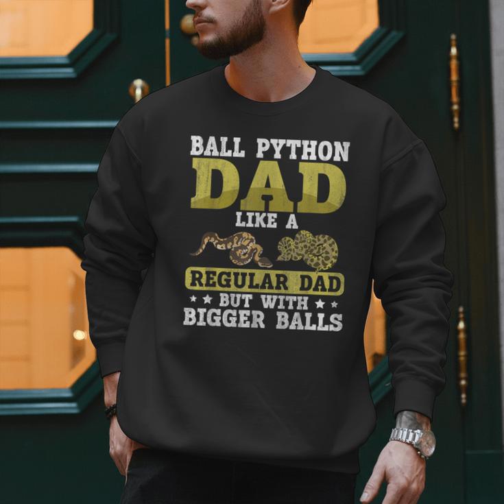 Ball Python Dad With Bigger Balls Snake Ball Python Men Sweatshirt