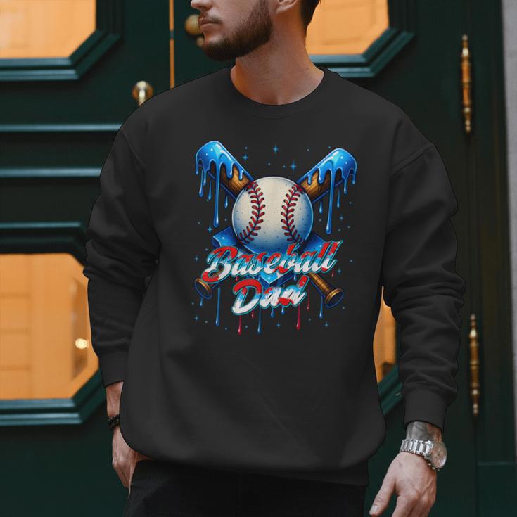Baseball Drip Dad Father Day Birthday Group Matching Family Men Sweatshirt