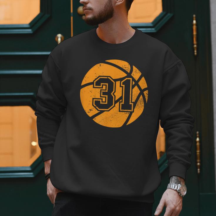 Basketball Player 31 Basketball Mom Dad Jersey Number 31 Men Sweatshirt
