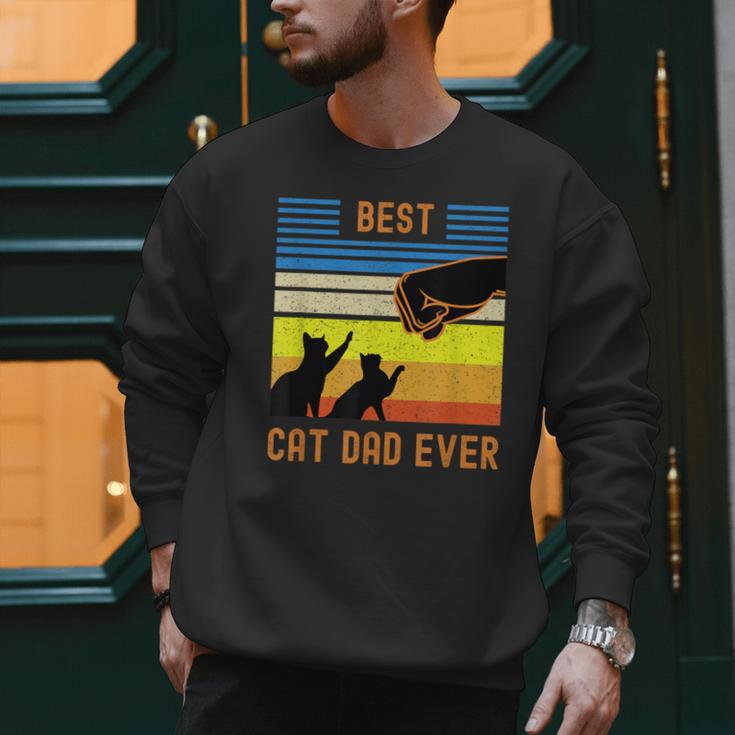 Best Cat Dad Ever Fist Bump For Fur Daddies Men Women Girls Kids Men Sweatshirt