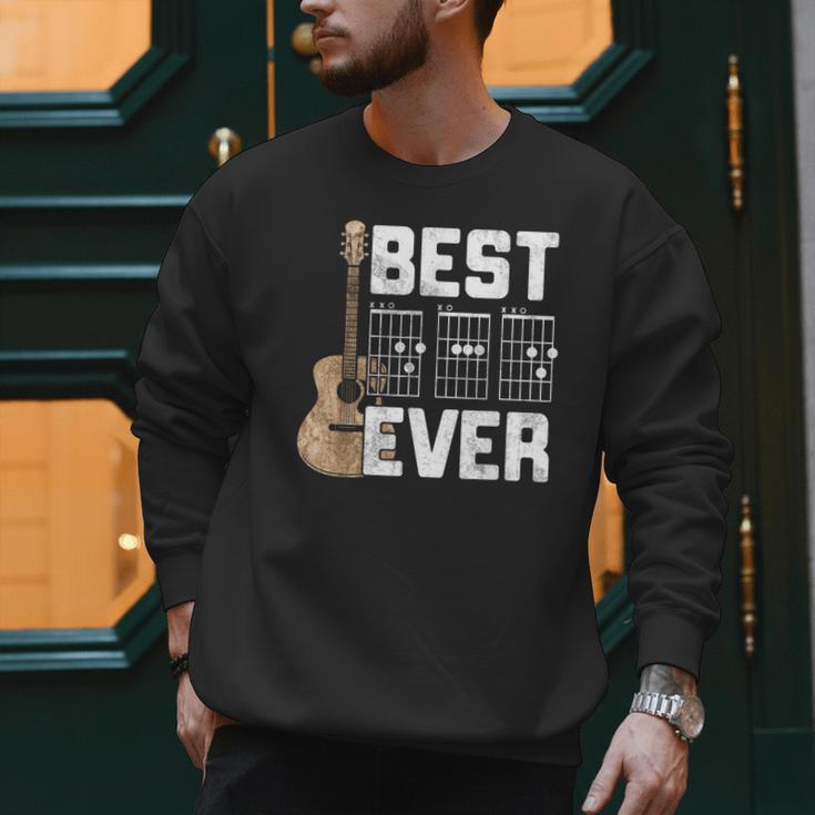 Best Dad Ever Guitarist Father D-A-D Chord Guitar Men Sweatshirt