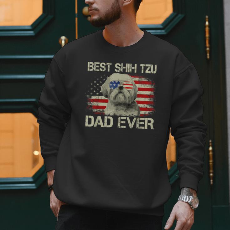 Best Shih Tzu Dad Ever Tshirt Dog Lover American Flag Men Sweatshirt Best Shih Tzu Dad Ever Tshirt Dog Lover American Flag Men Sweatshirt