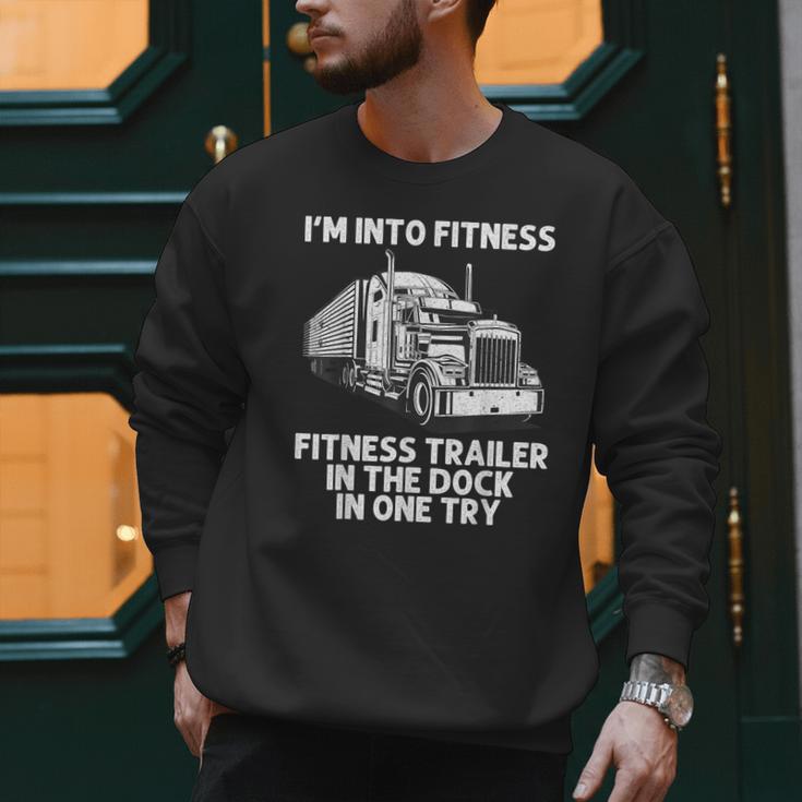 Best Truck Driver Art For Men Dad Women Trucking CDL Trucker Men Sweatshirt
