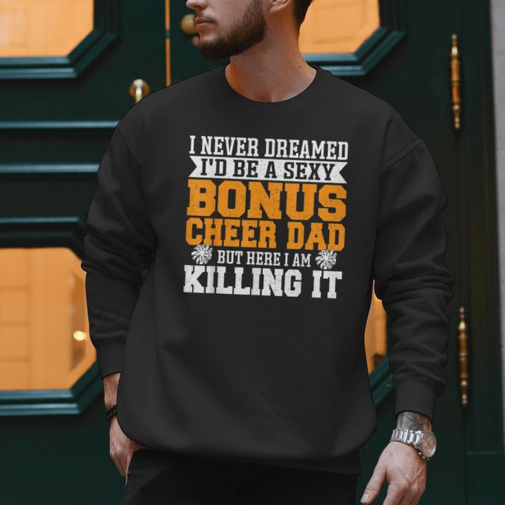 Bonus Cheer Dad Cheer Step Dad Men Sweatshirt