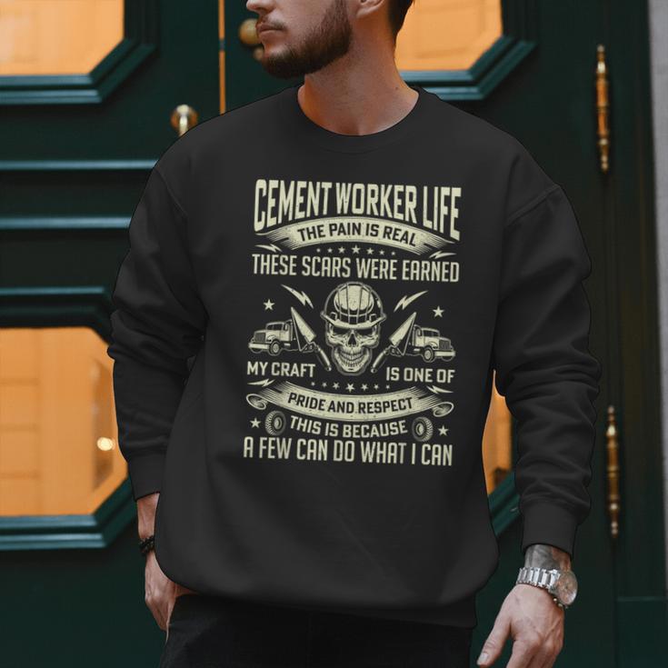 Cement Worker Life Concrete Finisher Dad Father Men Sweatshirt