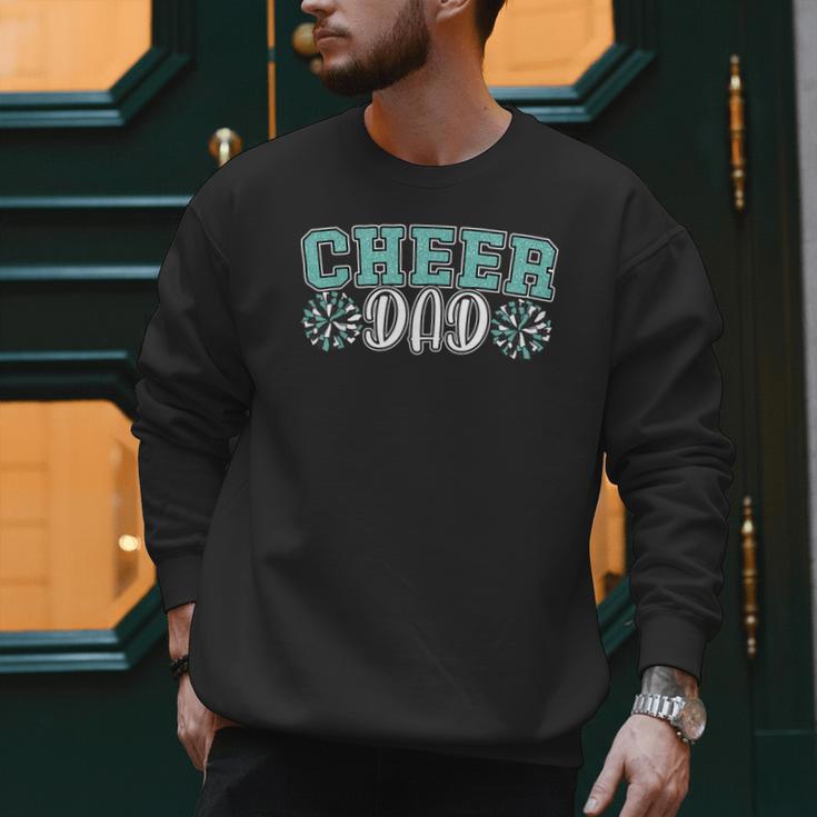 Cheer Dad My Favorite Cheerleader Calls Me Dad Teal Blue Men Sweatshirt Cheer Dad My Favorite Cheerleader Calls Me Dad Teal Blue Men Sweatshirt