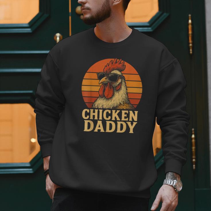 Chicken Daddy Vintage Chicken Dad Farmer Poultry Farmer Men Sweatshirt