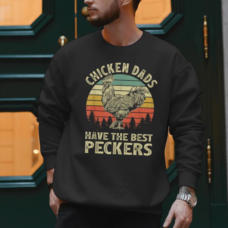 Chicken Dads Have The Best Peckers Vintage Apparel Men Sweatshirt