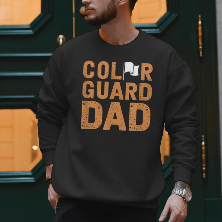 Color Guard Dad Flag Flipping Father Men Sweatshirt
